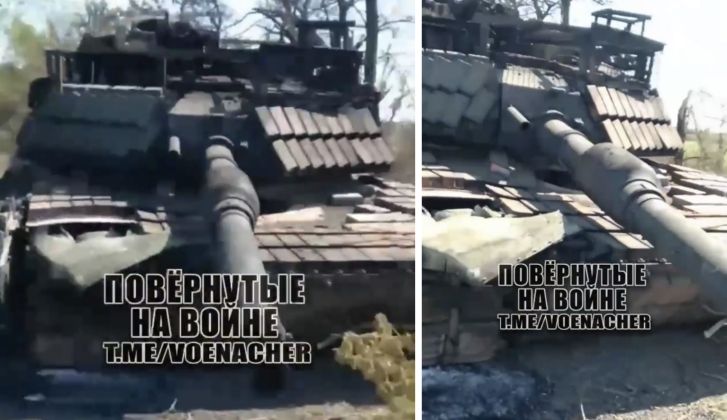 Up-Armoured Abrams Tank Disabled in Kursk