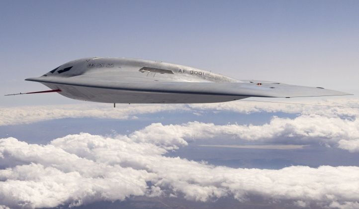 B-21 Bomber Prototype in Flight