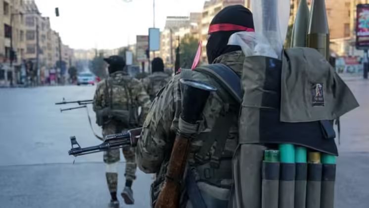 Nusra Front Jihadists After Capture of Syrian City of Aleppo