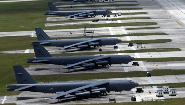 U.S. Air Force B-52H Nuclear Capable Strategic Bombers on Guam
