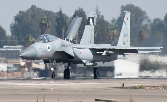 Israeli F-15 Shortly Before a Strike on Yemen on July 20, 2024