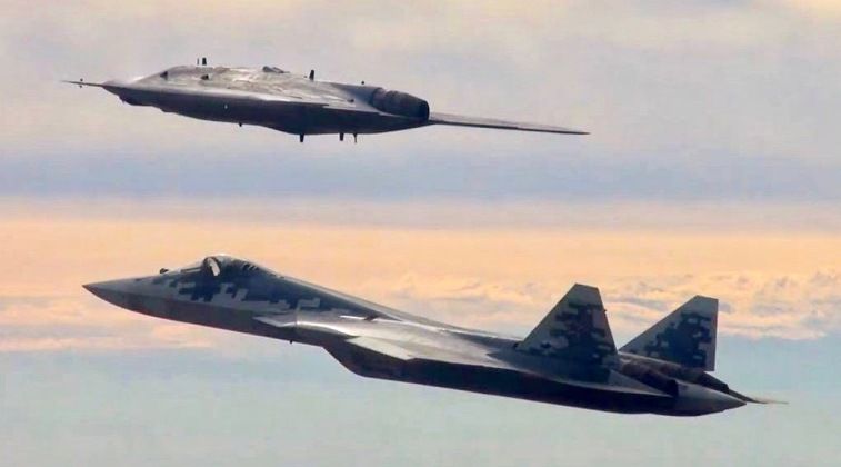 Su-57 and Okhotnik Fighters