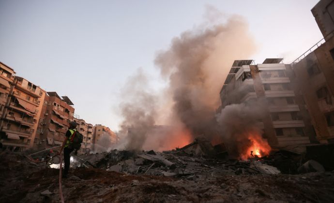 Aftermath of Apartment Complex Bombing
