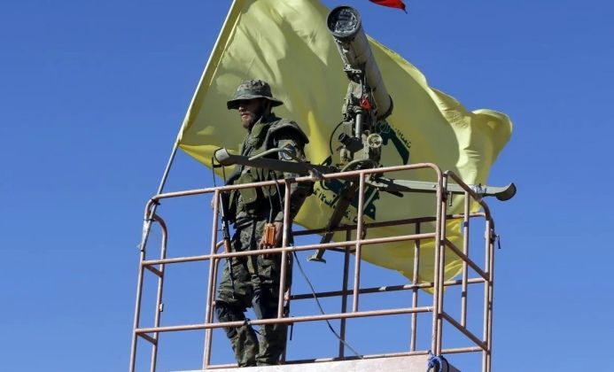 Hezbollah Serviceman with Kornet Missile on Israeli Border