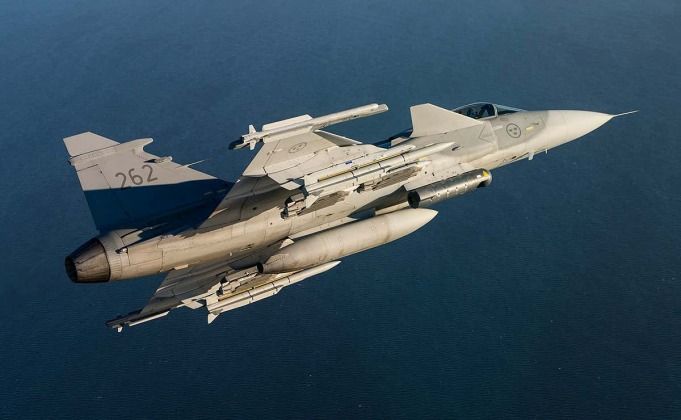 Gripen with Meteor Training Rounds