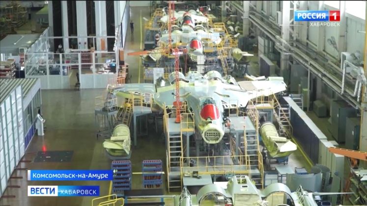 Su-57s in Production at the Komsomolsk-on-Amur Aviation Plant