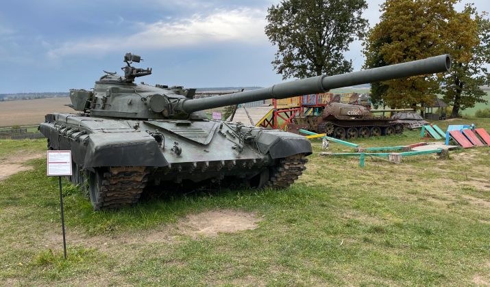Ex Soviet Army T-72A Tank on Display in Belarus