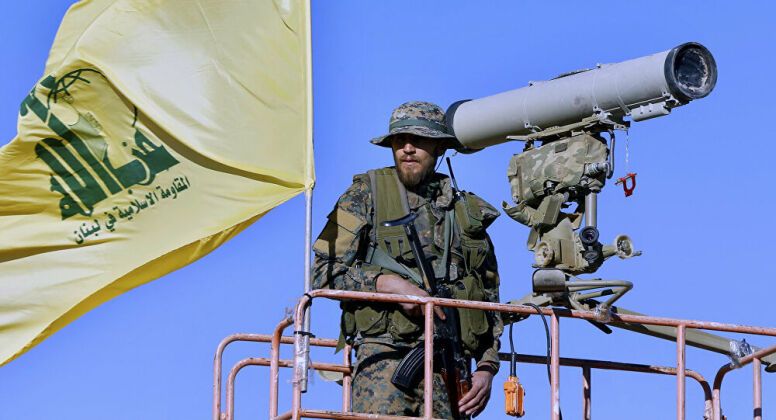 Hezbollah Militiaman with Kornet Missile on Israeli Border