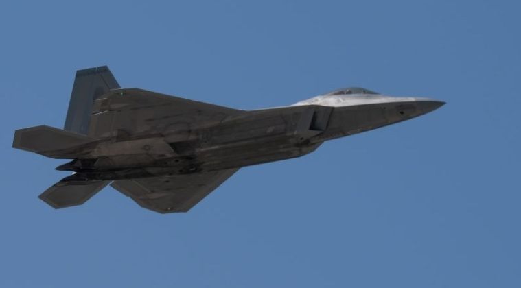 U.S. Air Force F-22 Flying From Kunsan Air Base, South Korea