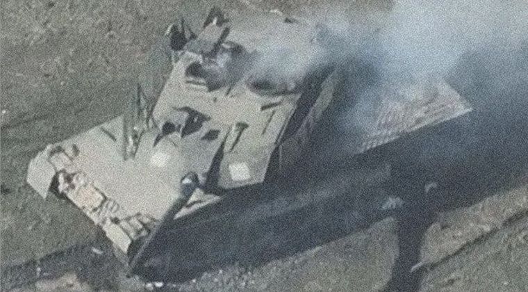 Leopard 2 Tank Disabled in Ukraine