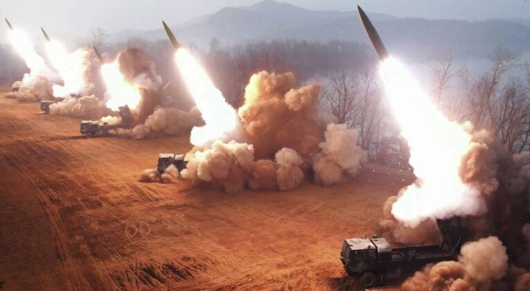 North Korean Launch of KN-23 Missiles During Exercise
