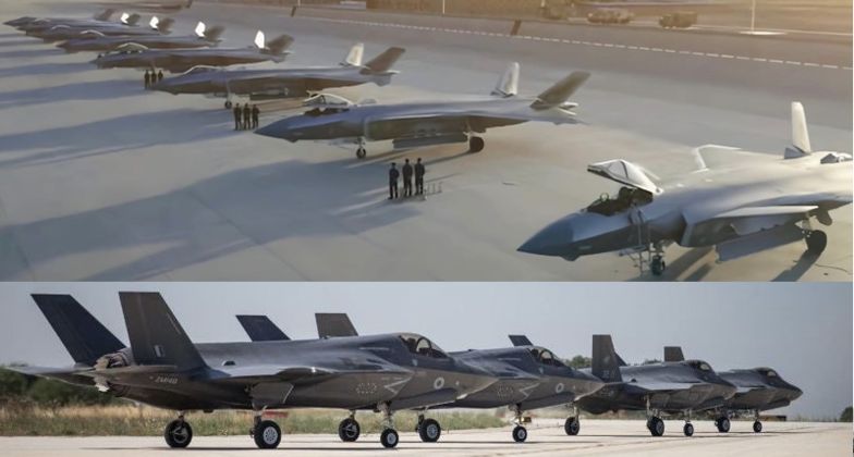 J-20 (top) and F-35 (bottom) Fifth Generation Fighters 