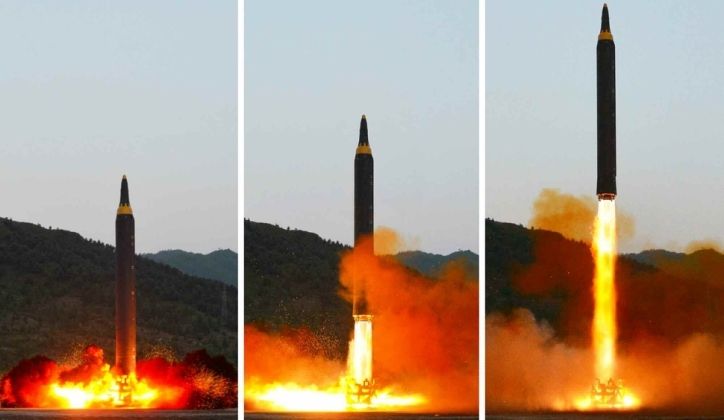 North Korean Hwasong-12 Ballistic Missile Launch 