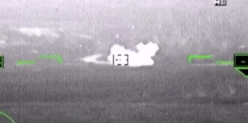 Hit on Ukrainian Armour From Ka-52 Attack Helicopter in June