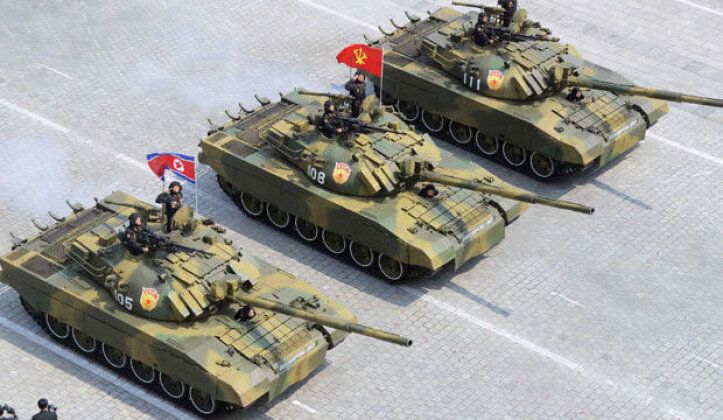 Pokpung Ho Tanks in Kim Il Sung Square