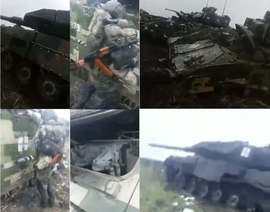 Screenshots From Video of Leopard 2 and Bradley Capture