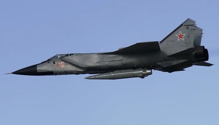 MiG-31K Strike Fighter with Kinzhal Ballistic Missile
