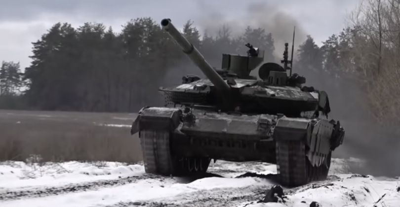 Russian T-90M Tank Operating Ukraine 