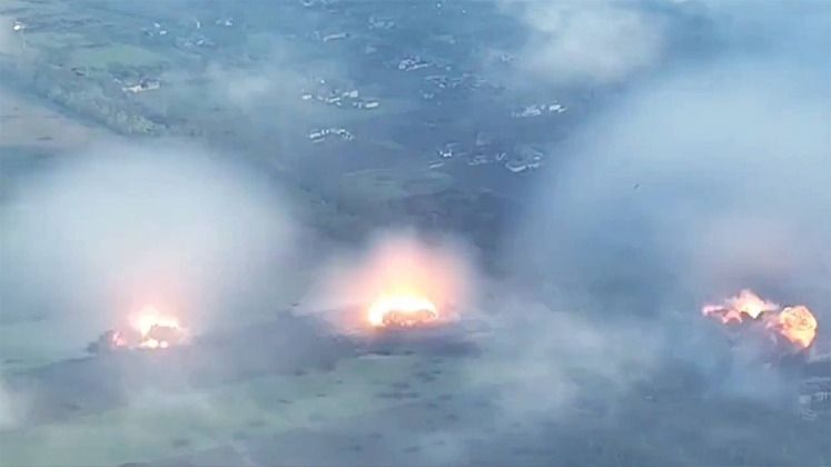 Bombardment by TOS-1A Units in Ukraine