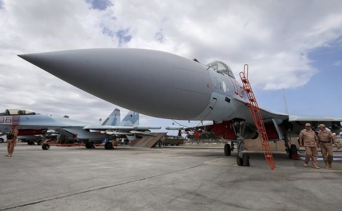Russian Air Force Su-35 Fighters at Khmeimim Airbase