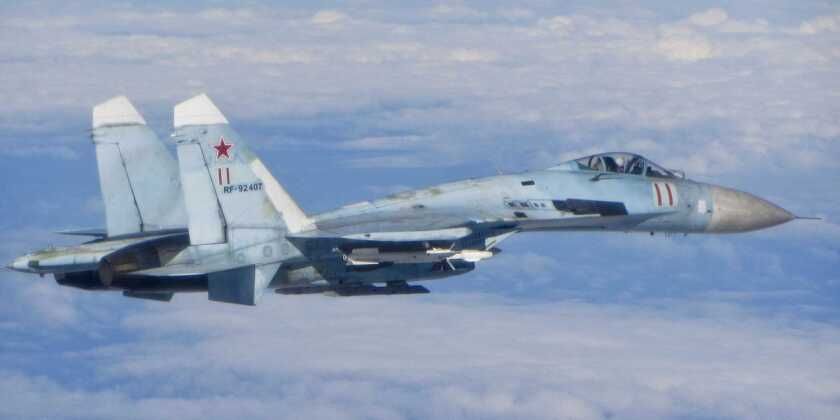 Russian Air Force Su-27 Over the Baltic Sea