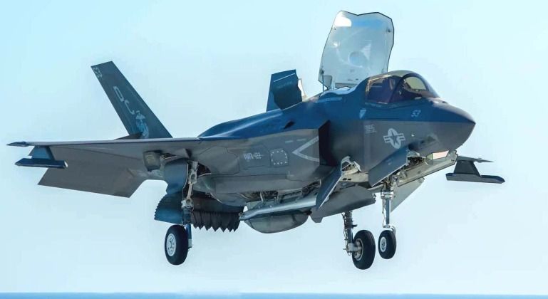 F-35B Performs Vertical Landing