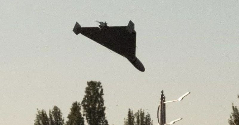 Russian Operated Iranian Shahed 136 Drone Over Kiev