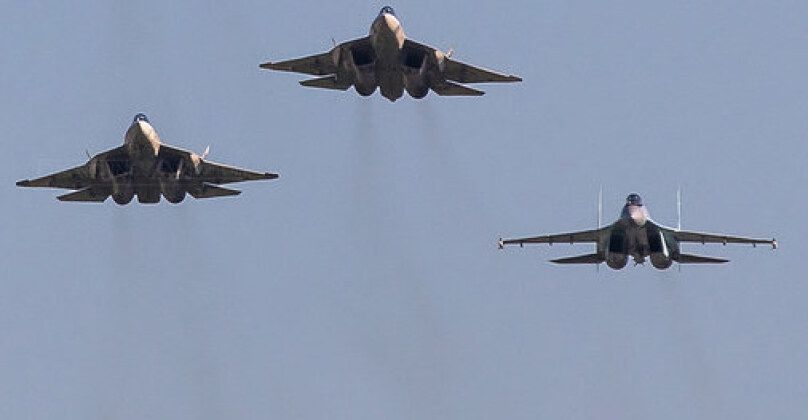 Su-35 and Su-57s