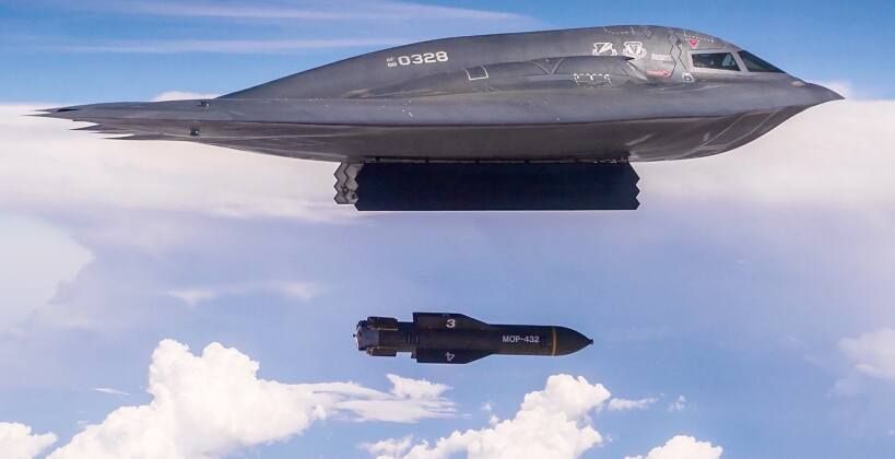 B-2 Dropping GBU-57 Bomb