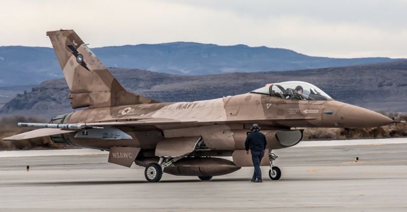 U.S. Navy F-16 with AIM-9 Missiles