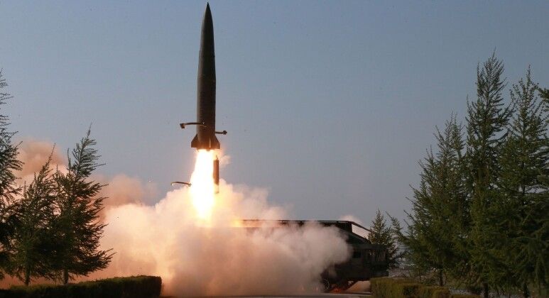 KN-23 Launch From Tracked Launch Vehicle (KCNA)