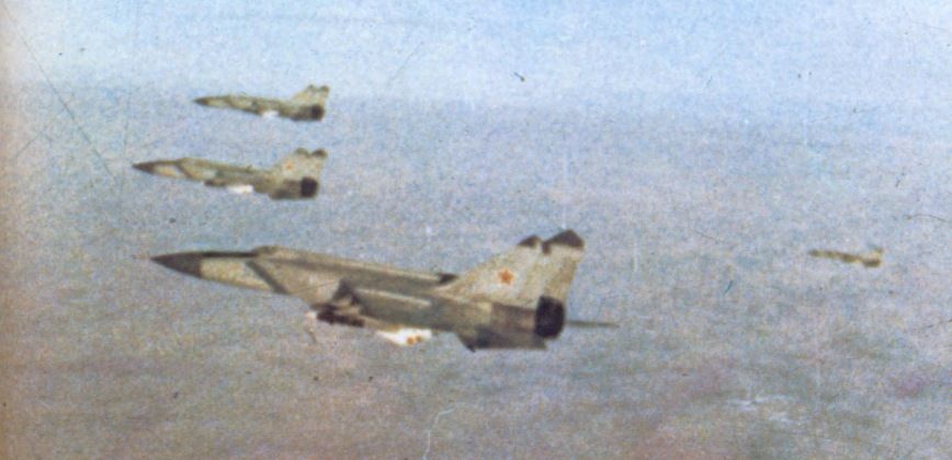 Soviet MiG-25s in Formation 