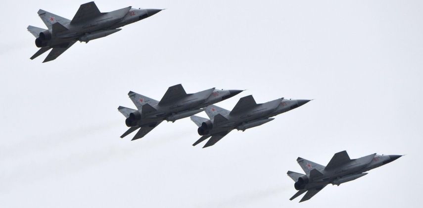 Russian Air Force MiG-31K Strike Fighter Squadron with Kh-47M2 Hypersonic Ballistic Missiles