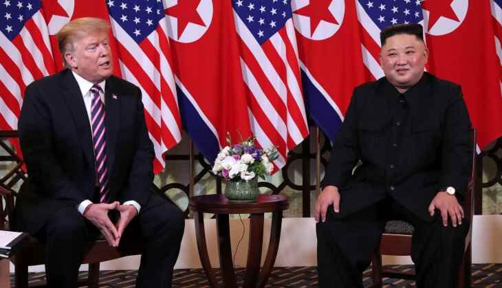 U.S. and North Korean Leaders Donald Trump and Kim Jong Un Meet at Hanoi Summit