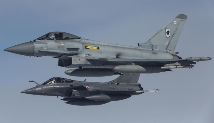 Eurofighter (top) and Rafale Fourth Generation Fighters