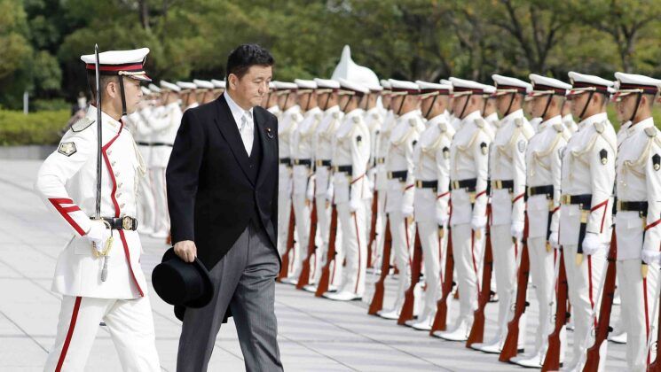 Japanese Defence Minister Nobuo Kishi