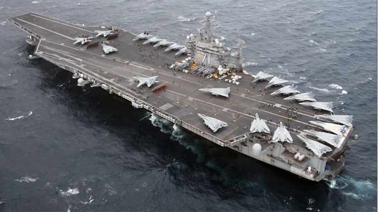 Nimitz Class Supercarrier with F-14 Fighters