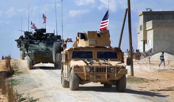 Humvee Leads U.S. Army Convoy