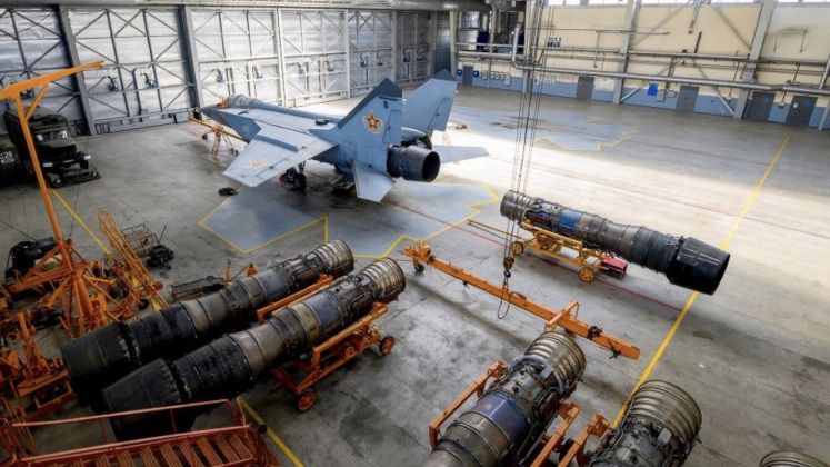 Kazakh MiG-31 Foxhound Having Engines Replaced