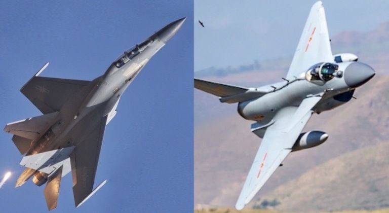 Chinese J-16 and J-10C Fighters