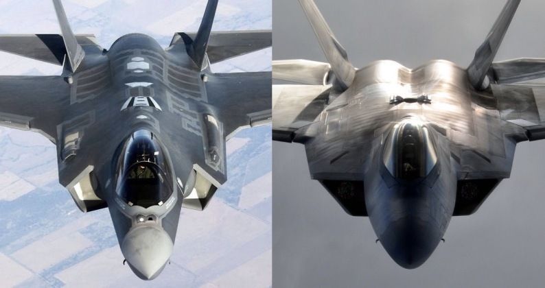 F-35 (left) and F-22 Stealth Fighters