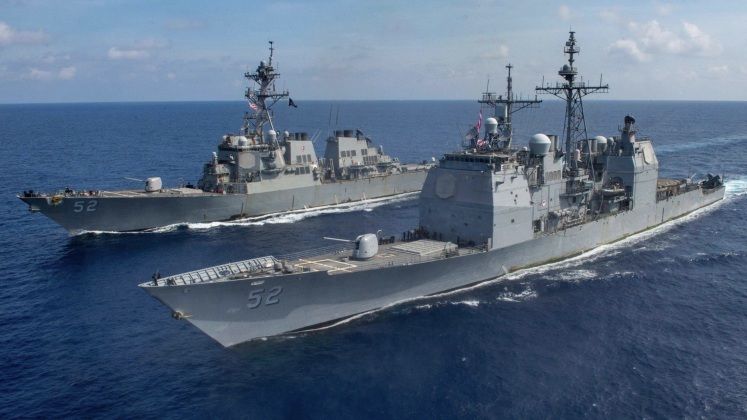 U.S. Navy Ticonderoga Class Cruiser and Arleigh Burke Class Destroyer