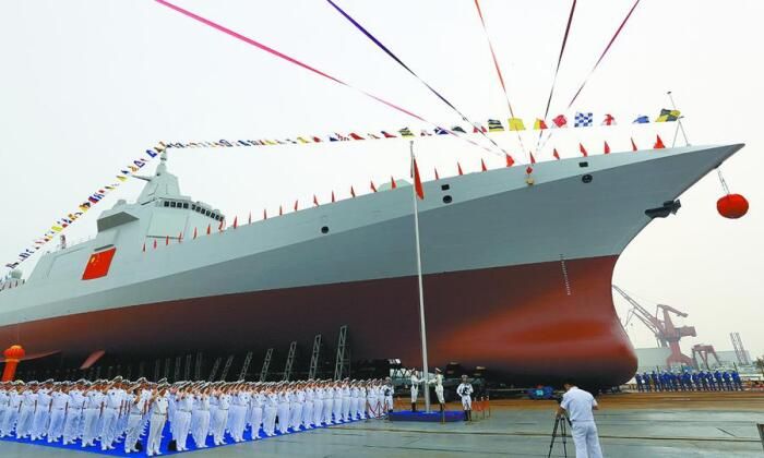 Launch of Chinese Type 055 Class Destroyer