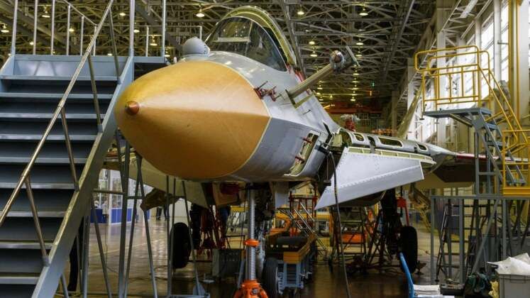 Su-57 Fighter on Production Line