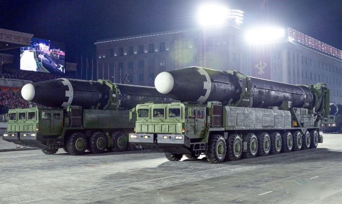 Hwasong-15 Intercontinental Range Ballistic Missiles on Parade