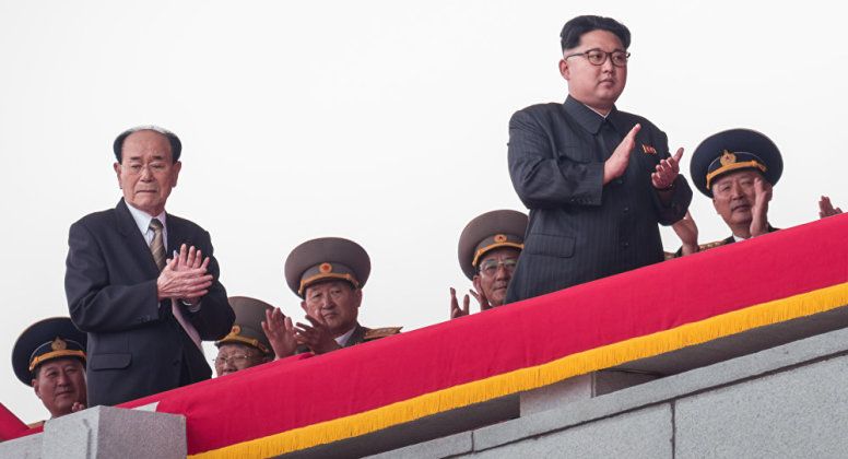 Korean Leaders Kim Jong Un and Kim Yong Nam