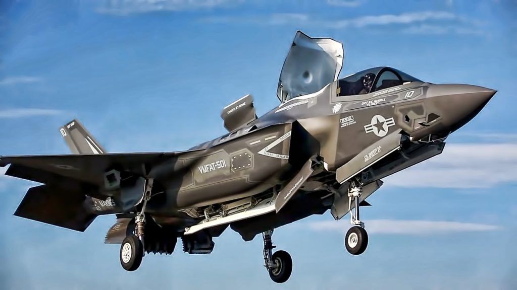 F-35B Stealth Fighter Performs Vertical Landing 