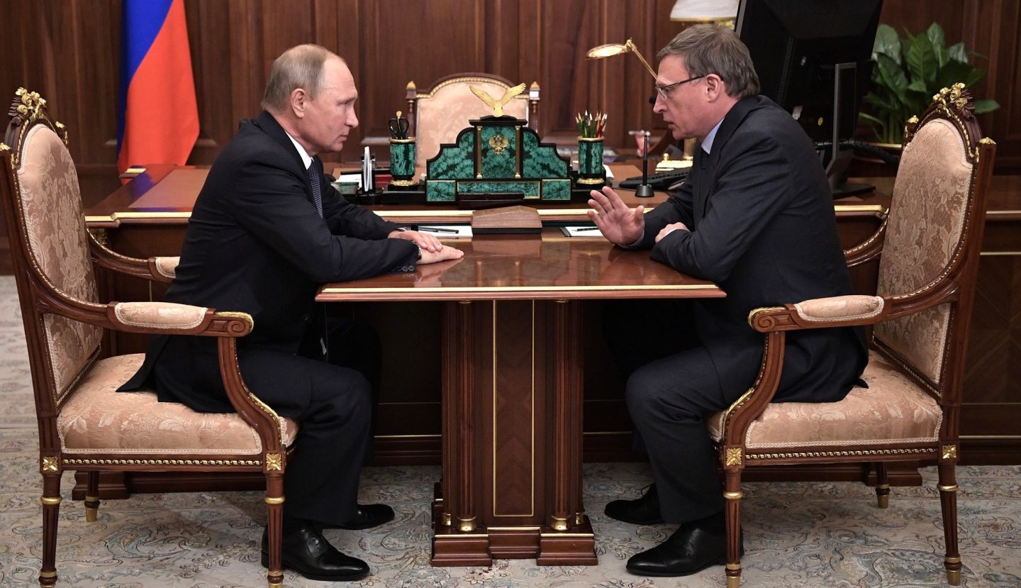 Alexander Burkov and Vladimir Putin