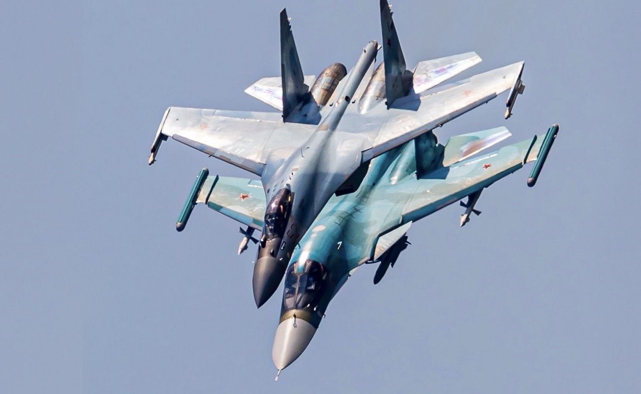 Russian Air Force Su-34 and Su-35 Fighters