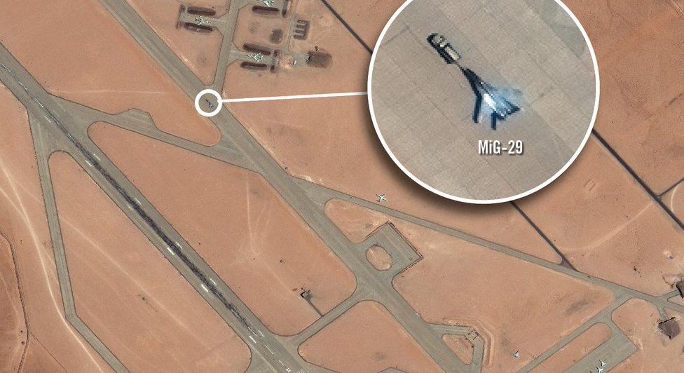 Satellite Image Allegedly Showing MiG-29 at Libya's Al Jufrah Airbase